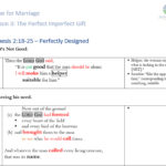 Marriage Lesson 3: The Imperfect Gift (Genesis 2:18-23)